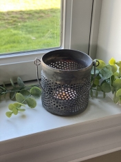 CAN LANTERN SMALL GRAY